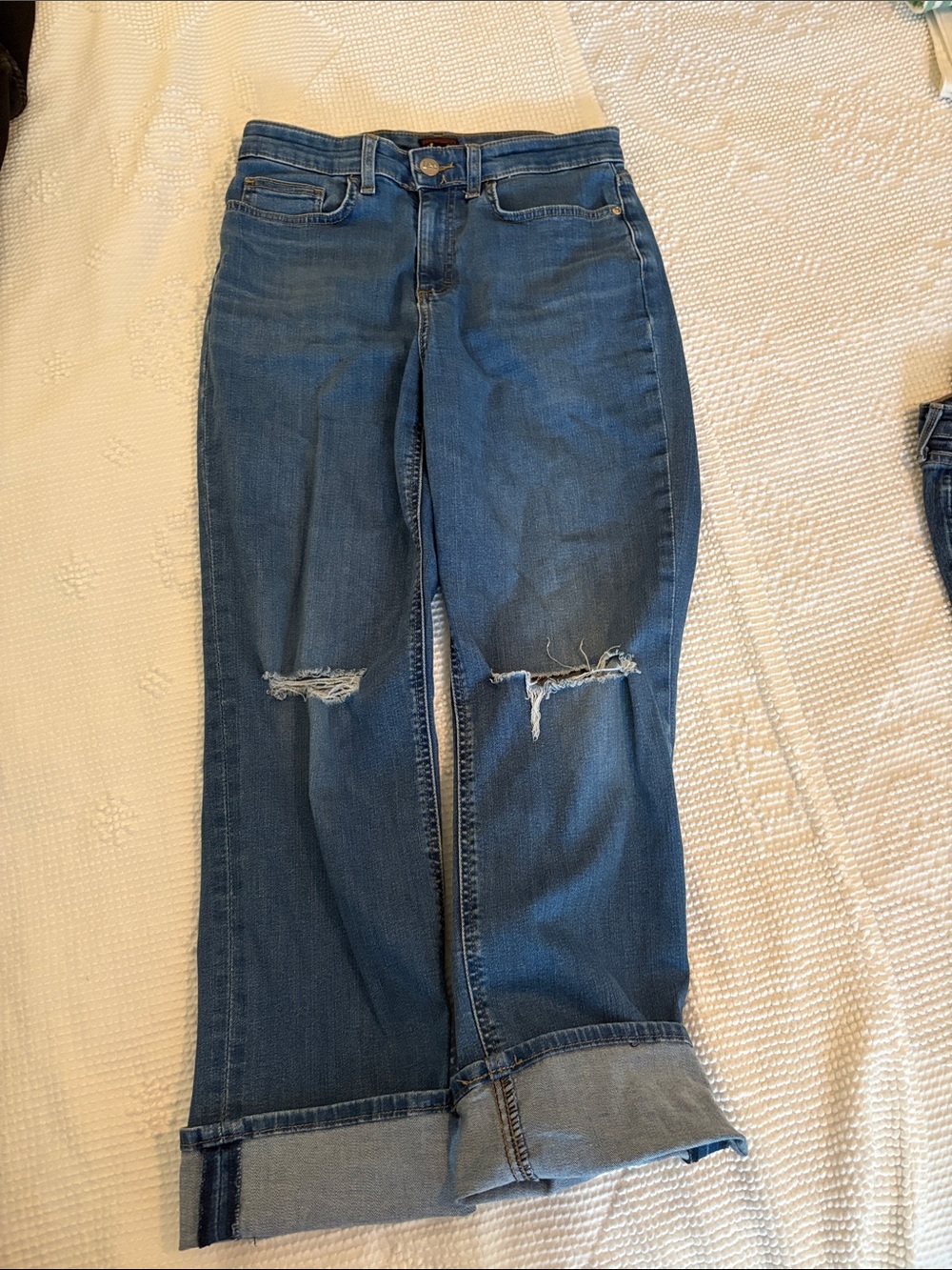 Lee Women's Heritage Distressed Blue Jeans